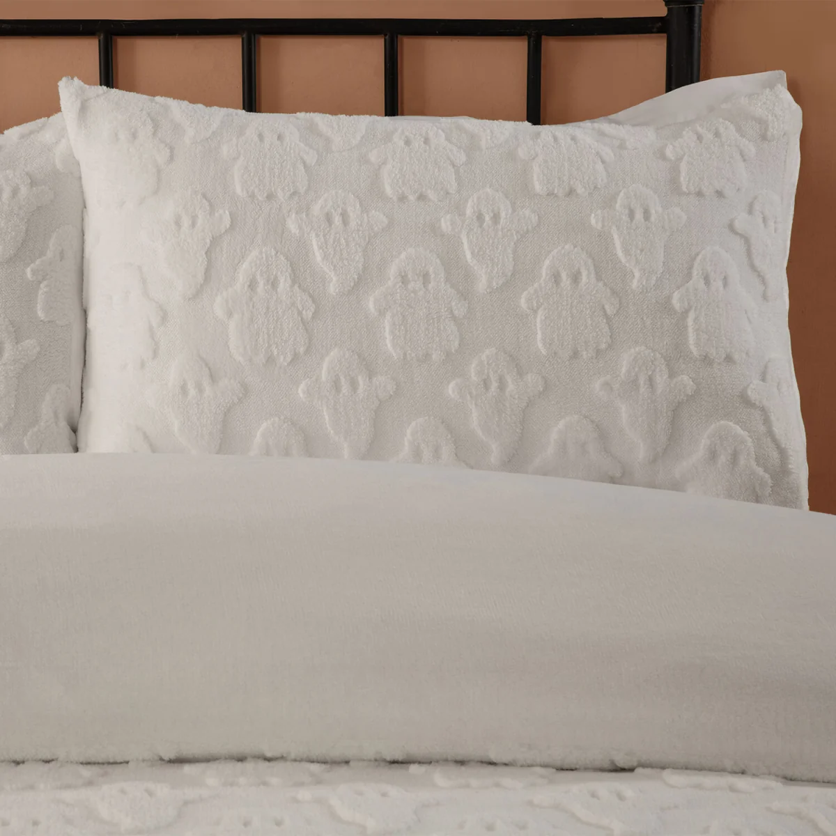 Ghosts Teddy Fleece Duvet Set - White / Single – image 3