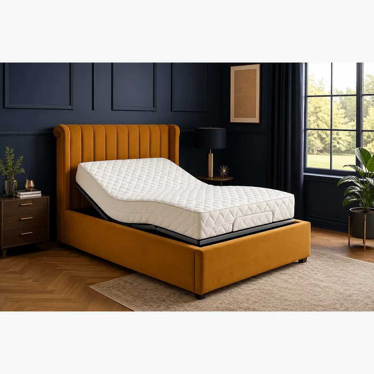 Paradise Beds Ltd Della Electric Adjustable bed set - Bronze / Double – image 1