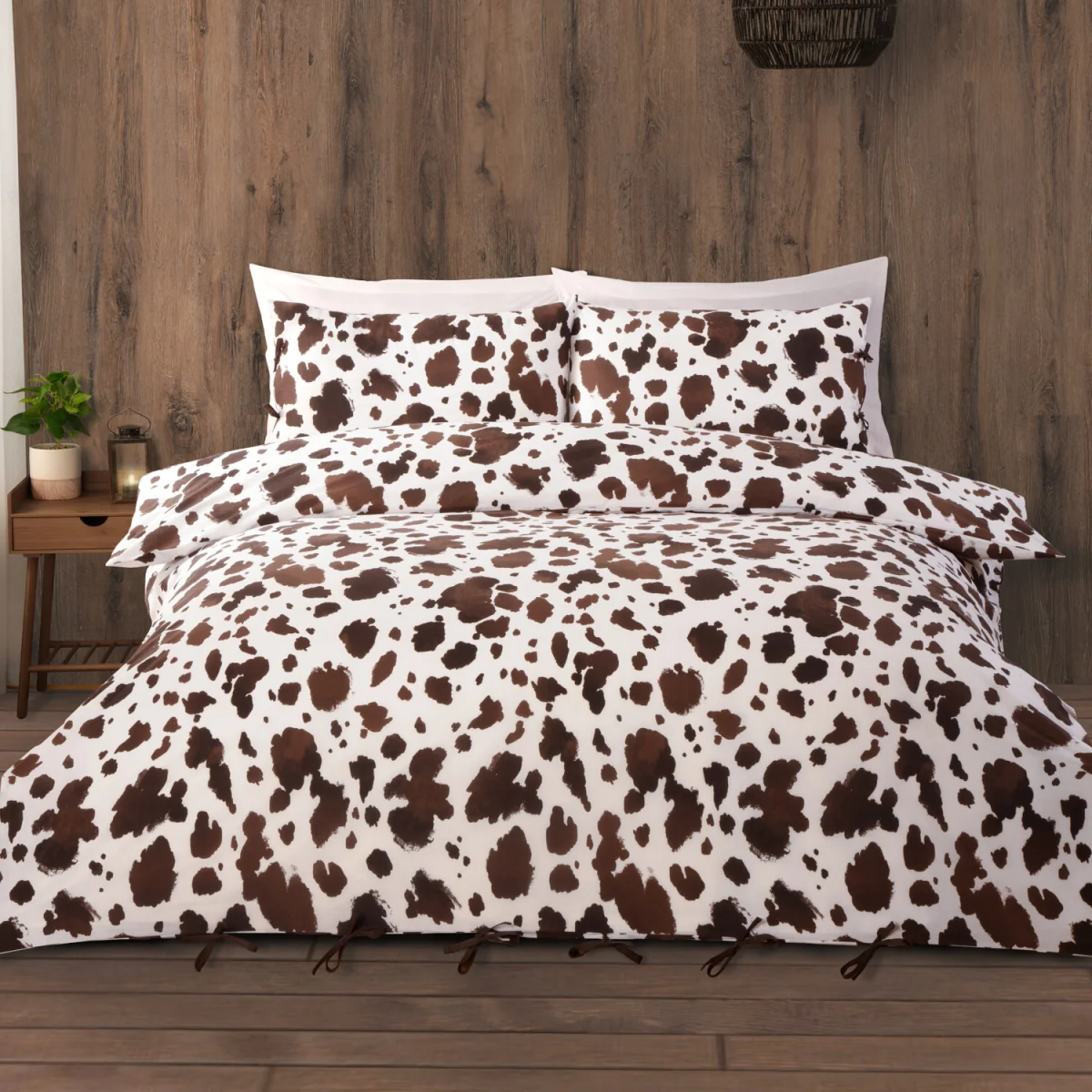 Cow Print Duvet Set - Brown / King – image 1