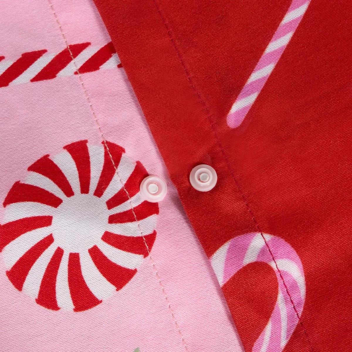 OHS Gingerbread Man Candy Cane Reversible Duvet Set - Pink / 0.6kg – image 6