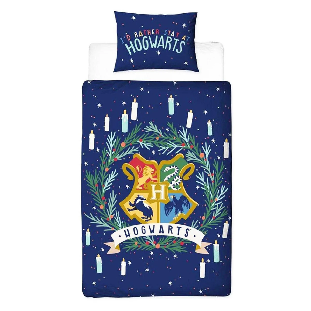 Harry Potter I´d Rather Stay At Hogwarts Reversible Duvet Set - Multicoloured – image 2