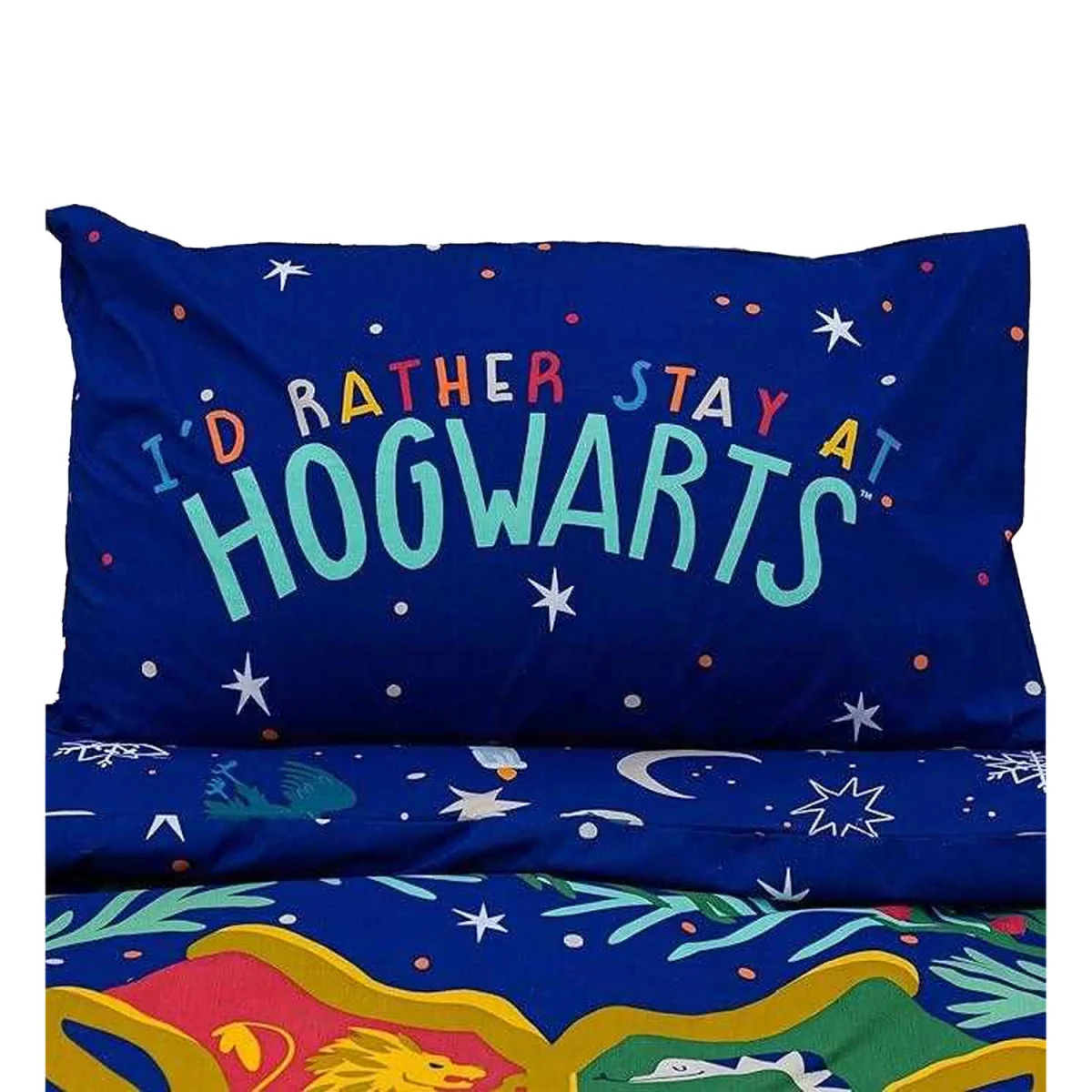 Harry Potter I´d Rather Stay At Hogwarts Reversible Duvet Set - Multicoloured – image 3