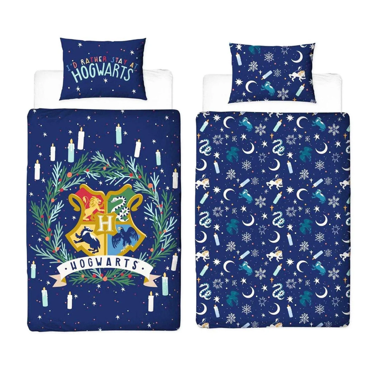 Harry Potter I´d Rather Stay At Hogwarts Reversible Duvet Set - Multicoloured – image 4