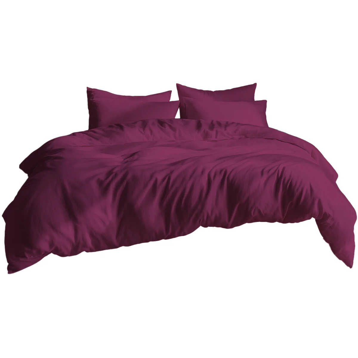 Plain Dyed Easy Care Polycotton Duvet Cover And Pillowcases Set Bed Linen - Lilac / Superking / 2.0kg – image 14
