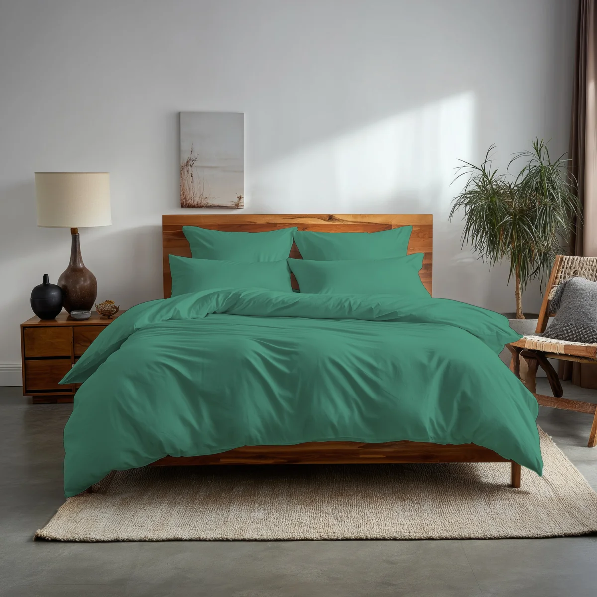 Plain Dyed Easy Care Polycotton Duvet Cover And Pillowcases Set Bed Linen - Lilac / Superking / 2.0kg – image 19