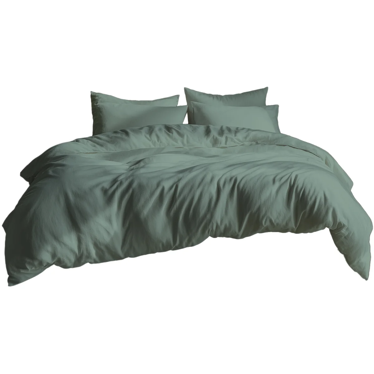 Plain Dyed Easy Care Polycotton Duvet Cover And Pillowcases Set Bed Linen - Lilac / Superking / 2.0kg – image 3