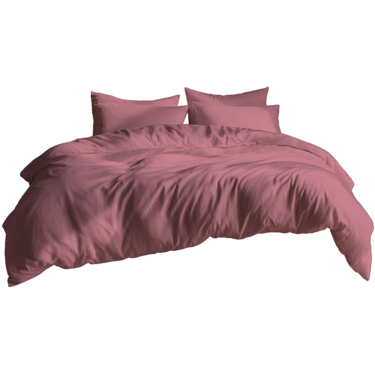 Plain Dyed Easy Care Polycotton Duvet Cover And Pillowcases Set Bed Linen - Lilac / Superking / 2.0kg – image 26