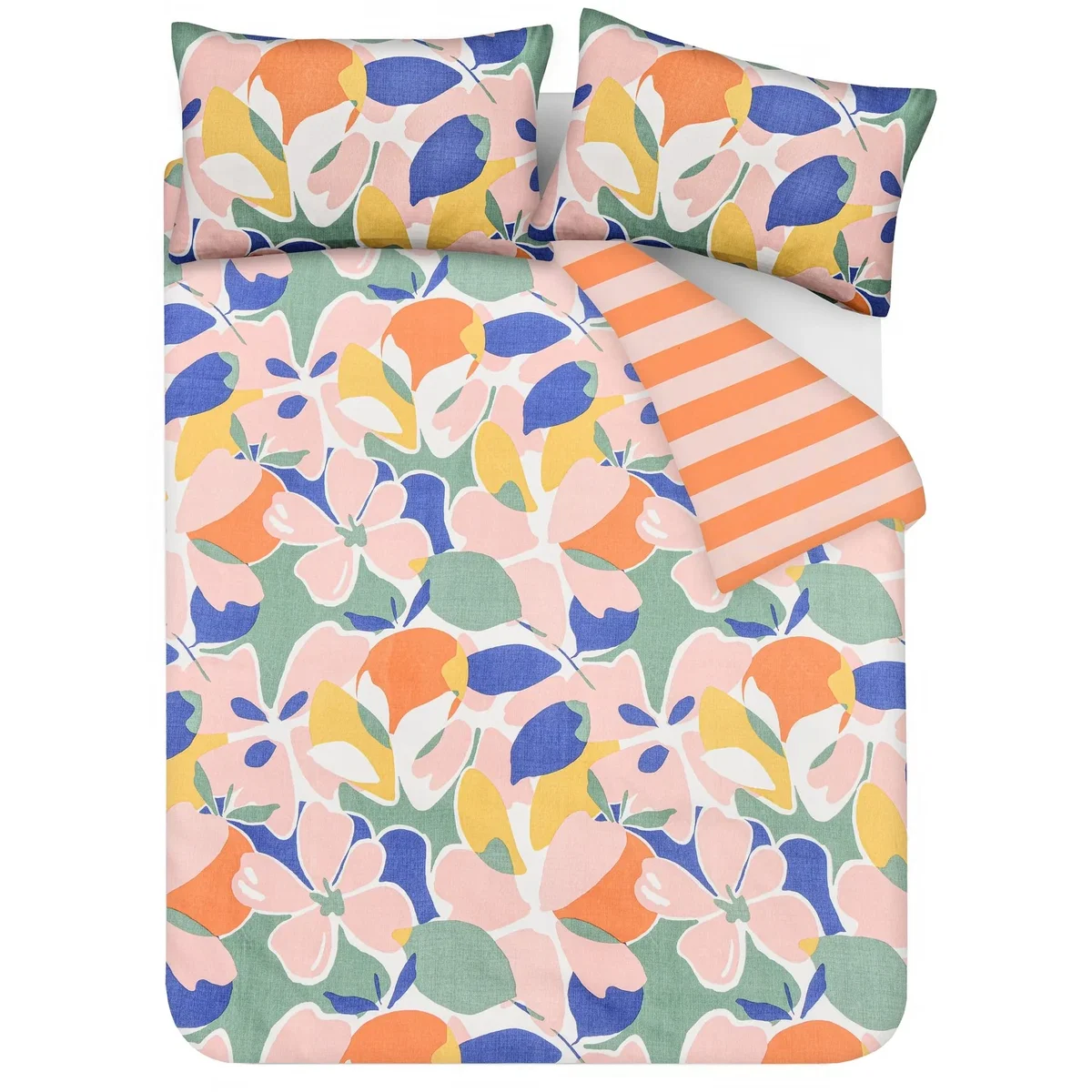 Luxury Super Soft Reversible Abstract Floral Duvet Cover With Pillowcase - Multi / 200cm – image 7