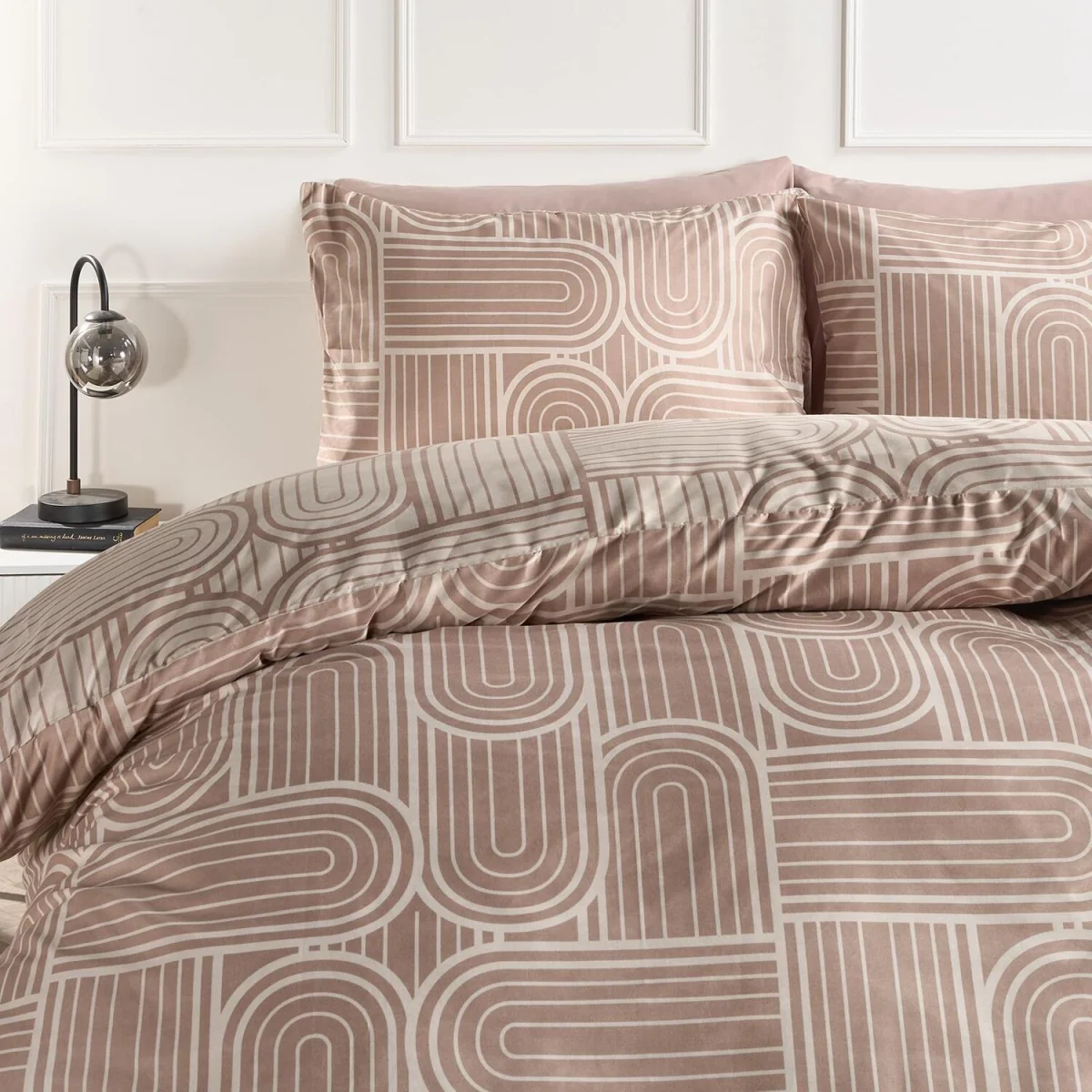 OHS Arches Print Duvet Set - Natural/Stone / king / 0.99kg – image 3