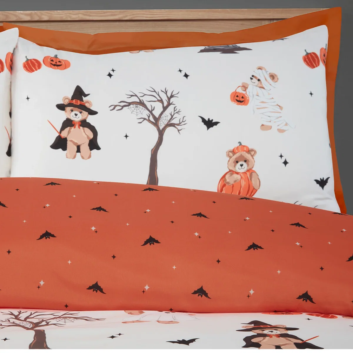Buddy Bear Halloween Duvet Set - Natural / Single – image 3