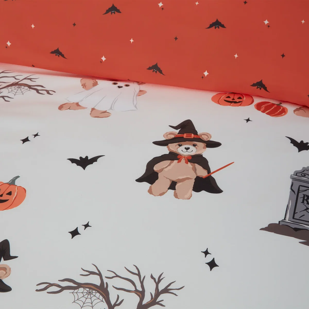 Buddy Bear Halloween Duvet Set - Natural / Single – image 5