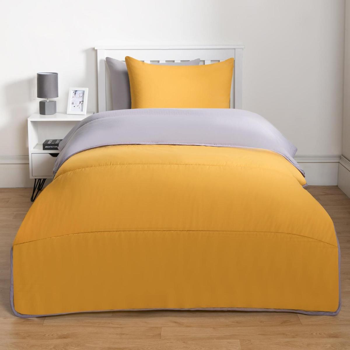 Coverless 10.5 Tog Soft Duvet Set - Ochre Yellow / King / 2.88kg