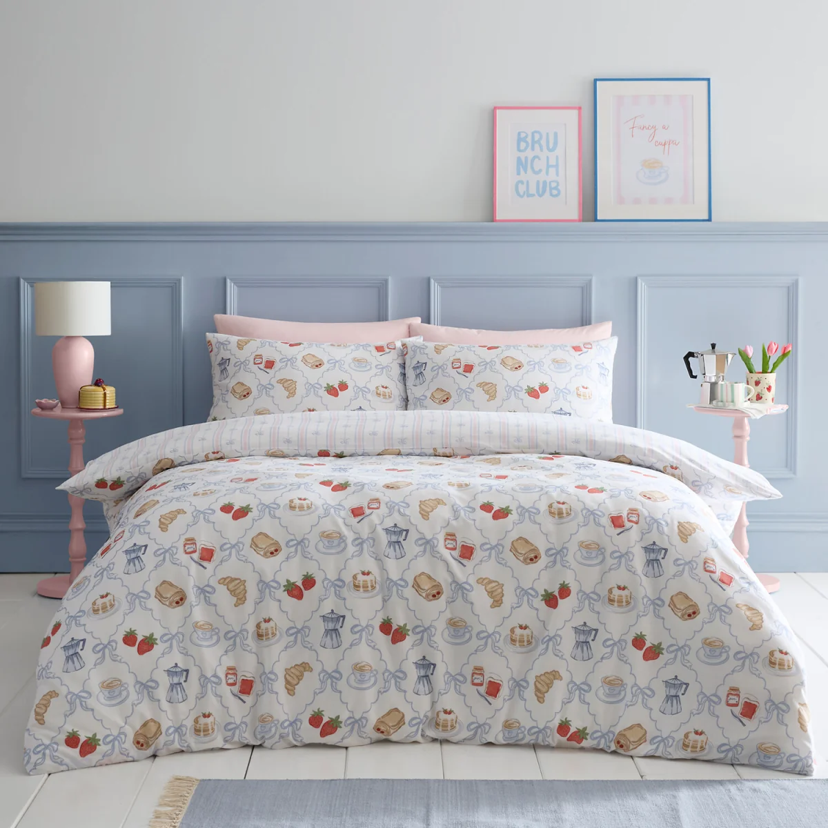 Brunch Club Duvet Set - White / Double – image 2