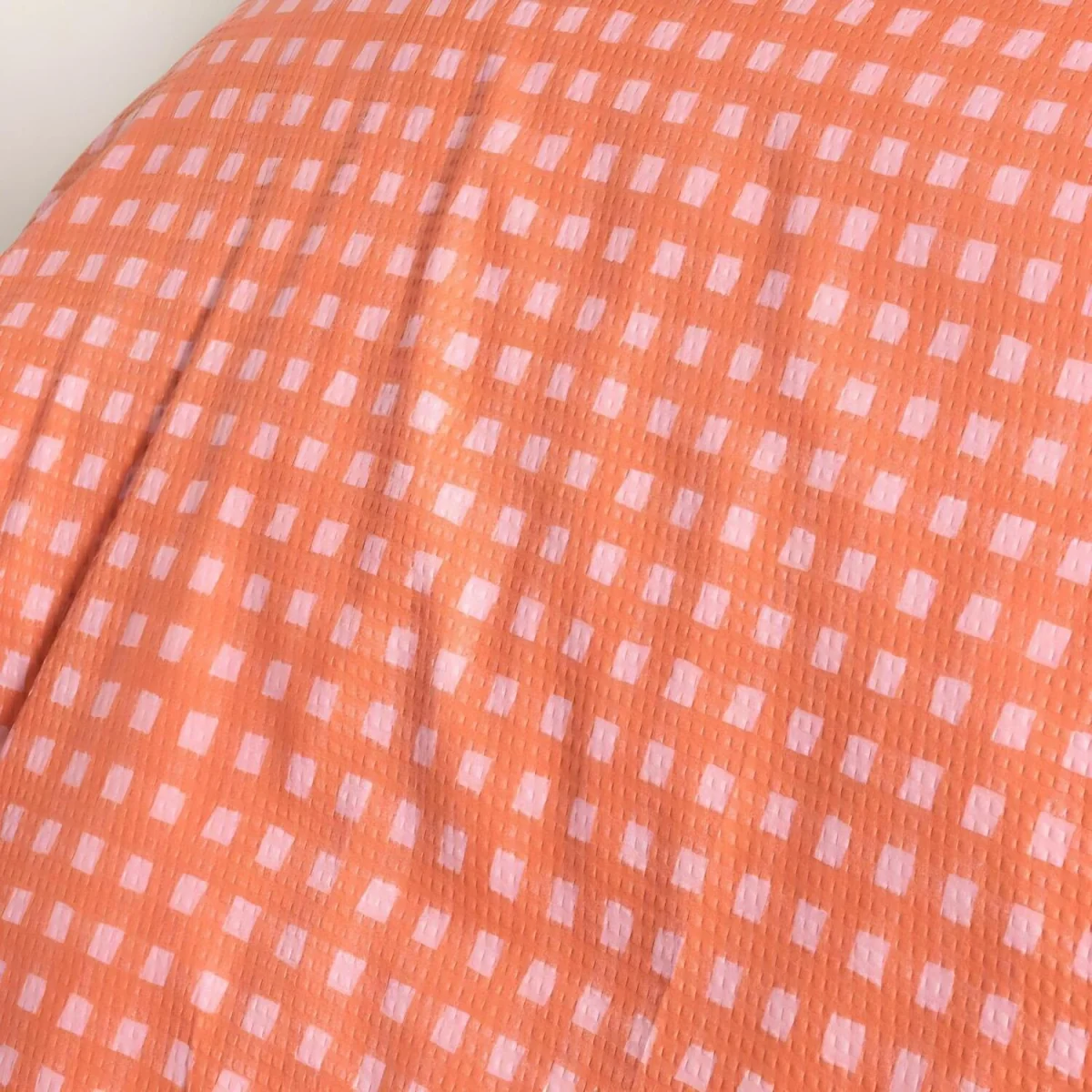OHS Gingham Embossed Duvet Set - Coral - Coral / 1.1kg – image 4