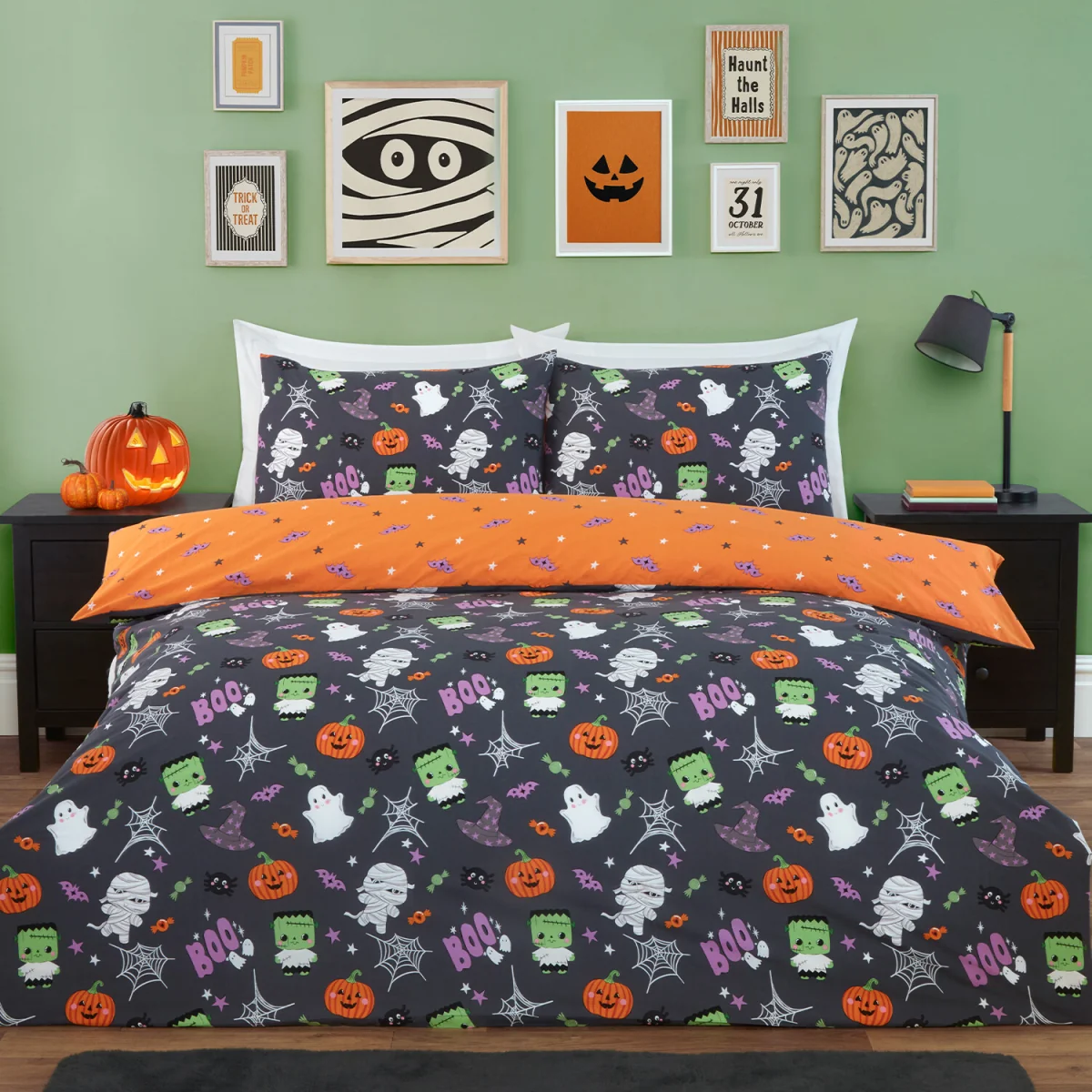Monster Mash Duvet Set - Charcoal / Double – image 2