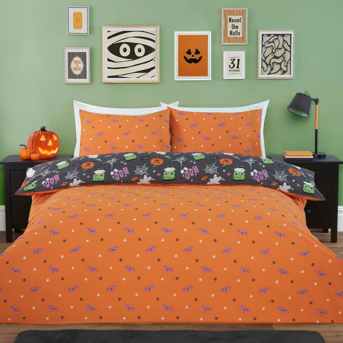 Monster Mash Duvet Set - Charcoal / Double – image 3