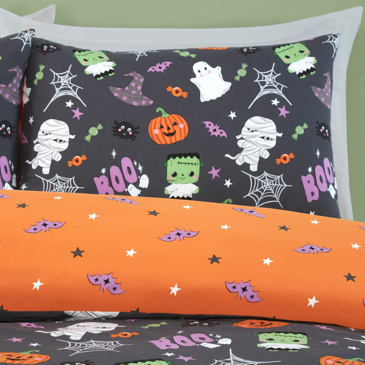Monster Mash Duvet Set - Charcoal / Double – image 4