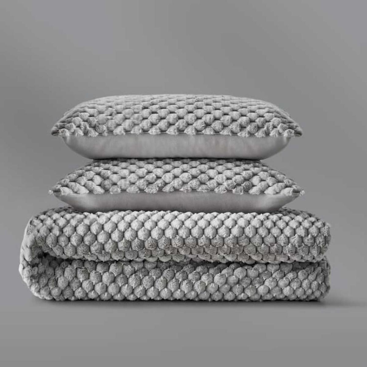 Popcorn Duvet Set - Grey