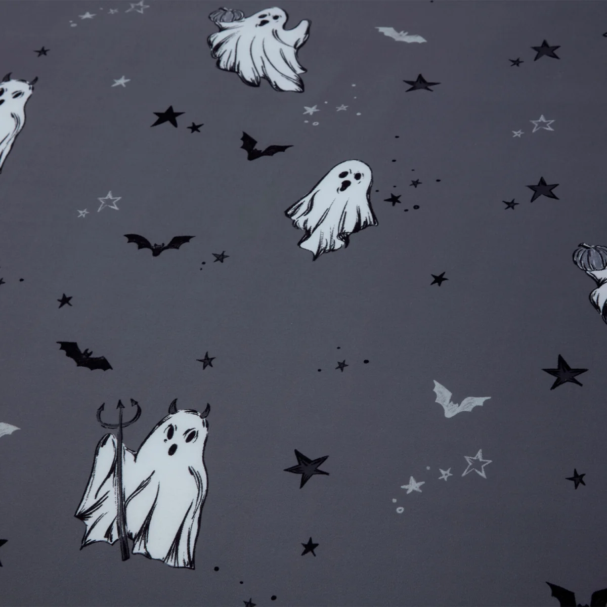Ghostly Ghouls Duvet Set - Grey / King – image 5