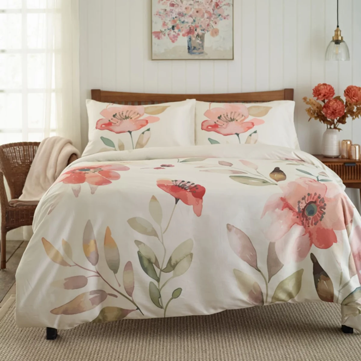 POPPY FIELD DUVET SET - Neutral / King / 220cm – image 1