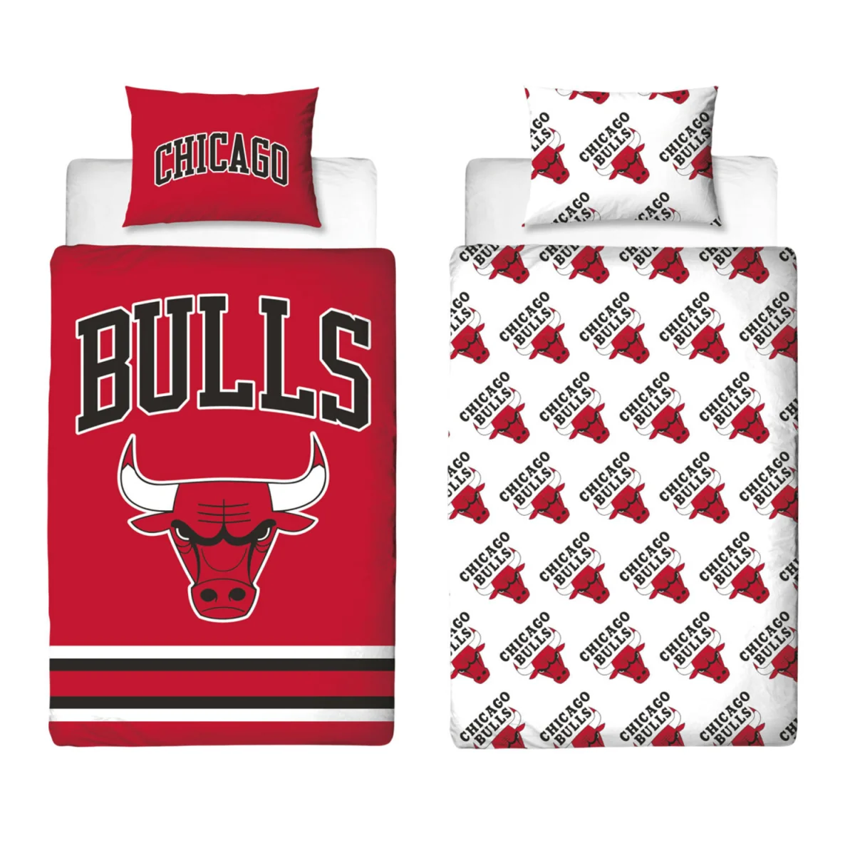 NBA Chicago Bulls Reversible Duvet Set - Black/Red/White – image 2