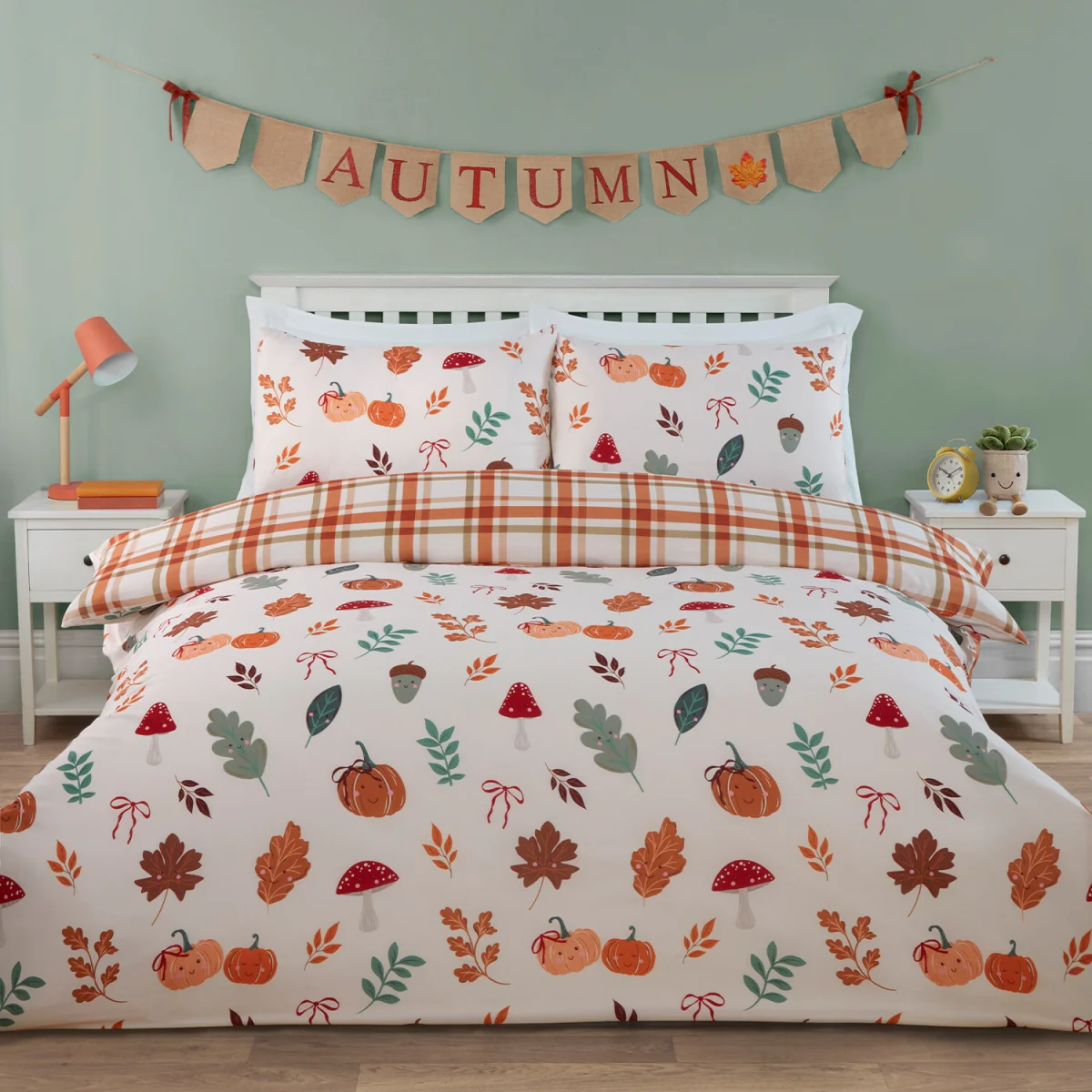 Autumn Friends Duvet Set - Rust / Single – image 2