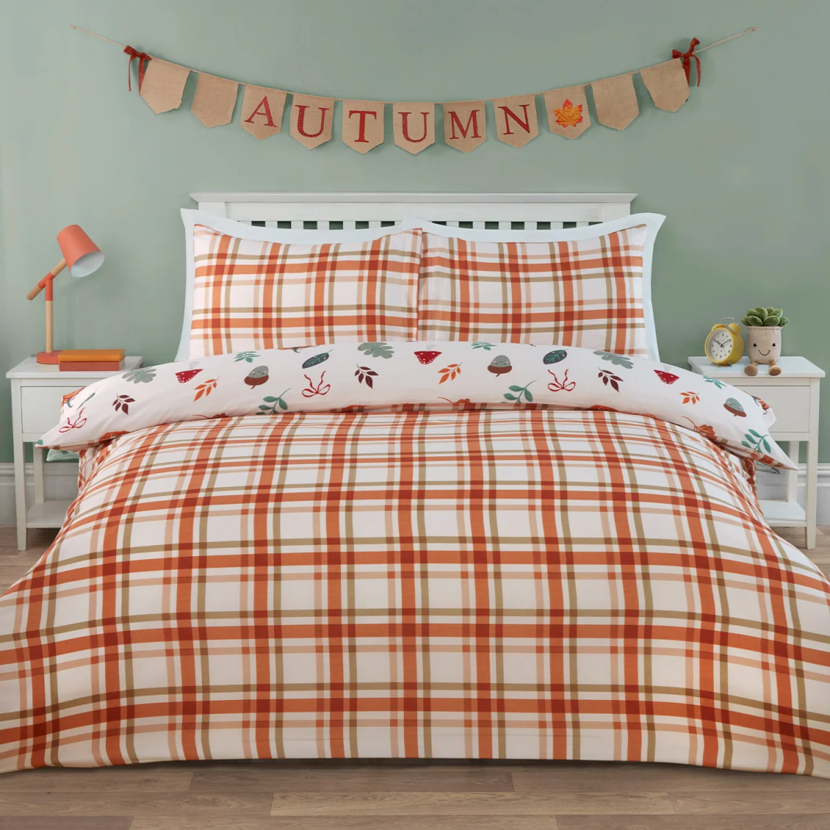 Autumn Friends Duvet Set - Rust / Single – image 3