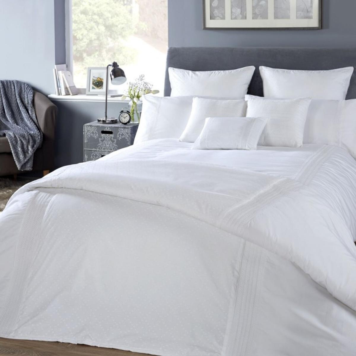 Vantona Pompeii Quilt Cover Set - White / King
