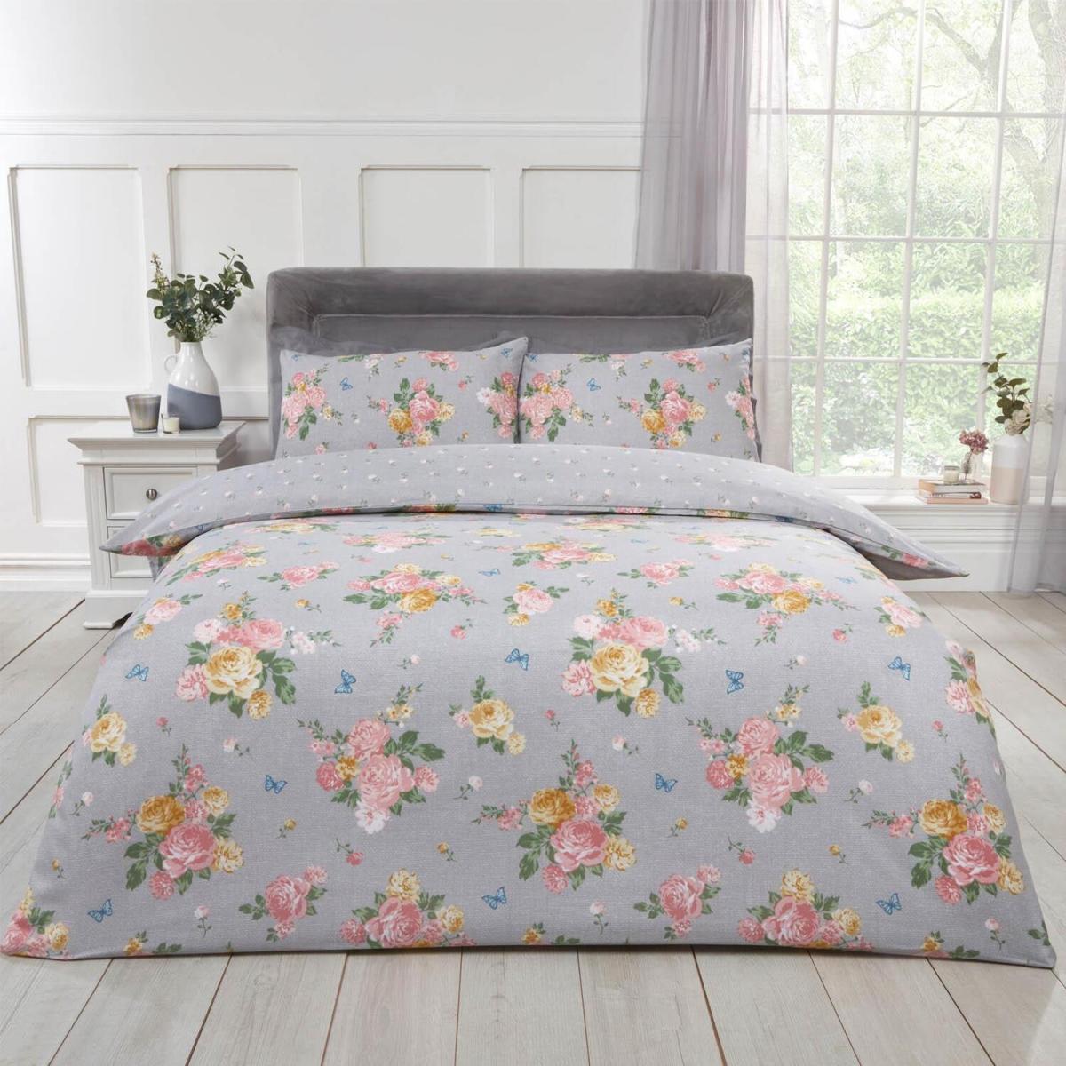 Dreamscene Blushing Rose Reversible Duvet Cover Bedding Set - Pink / 1.3kg / 5cm – image 2