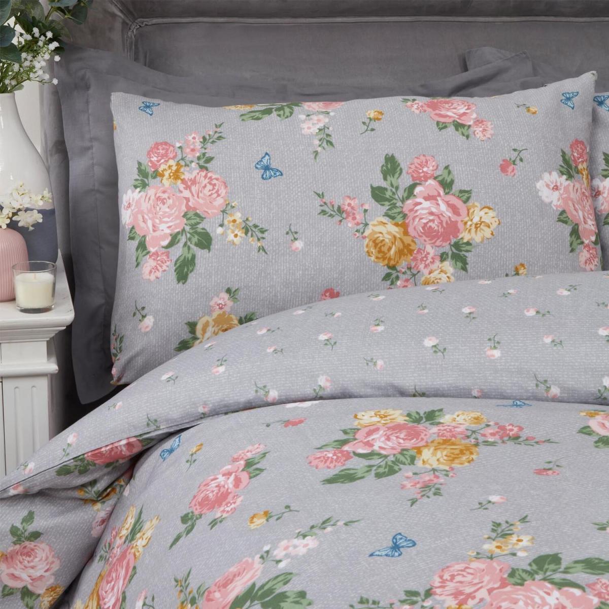 Dreamscene Blushing Rose Reversible Duvet Cover Bedding Set - Pink / 1.3kg / 5cm – image 3