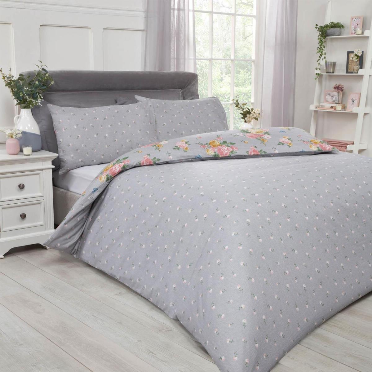 Dreamscene Blushing Rose Reversible Duvet Cover Bedding Set - Pink / 1.3kg / 5cm – image 1