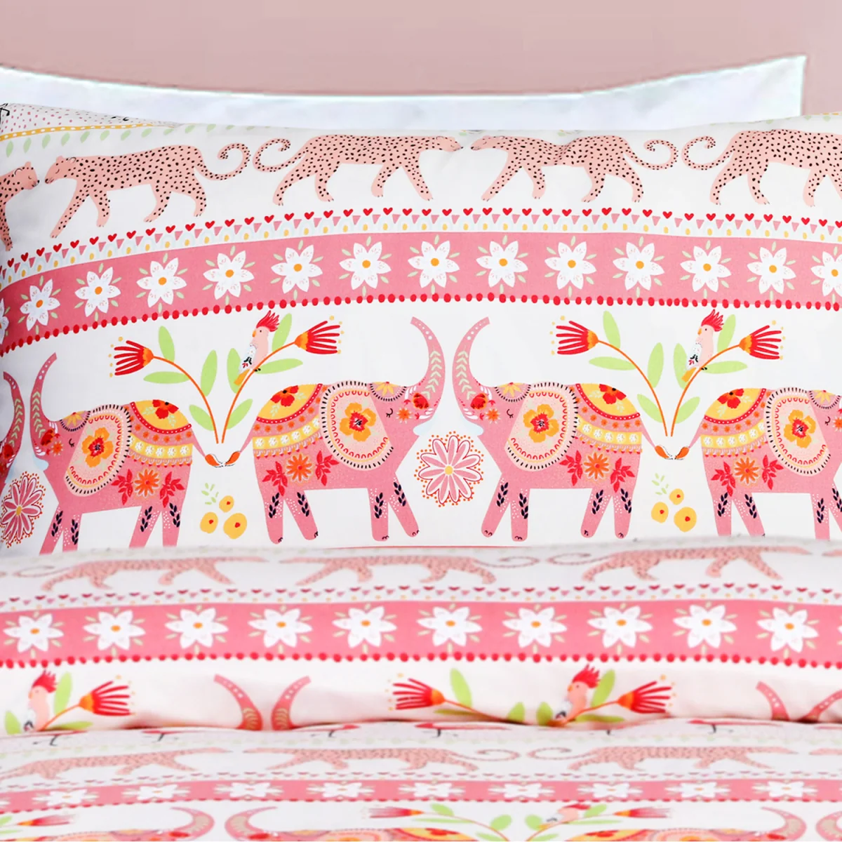 Luxury Super Soft Reversible Fashion Flamingo Duvet Set and Pillowcases - Multi – image 5