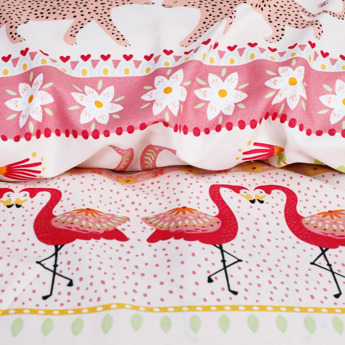 Luxury Super Soft Reversible Fashion Flamingo Duvet Set and Pillowcases - Multi – image 6