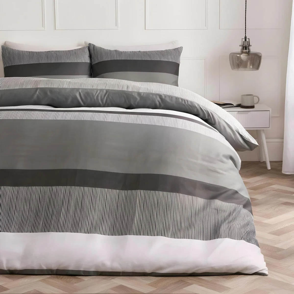 OHS Multi Stripe Duvet Set - Grey / 0.8kg – image 2