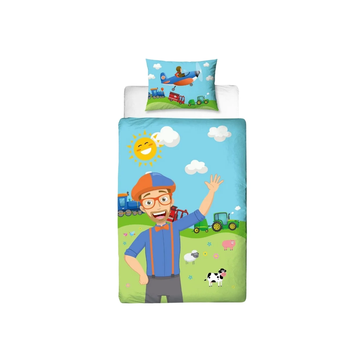 Blippi Digger Adventure And Farm Fun Reversible Duvet Set - Multicoloured – image 1