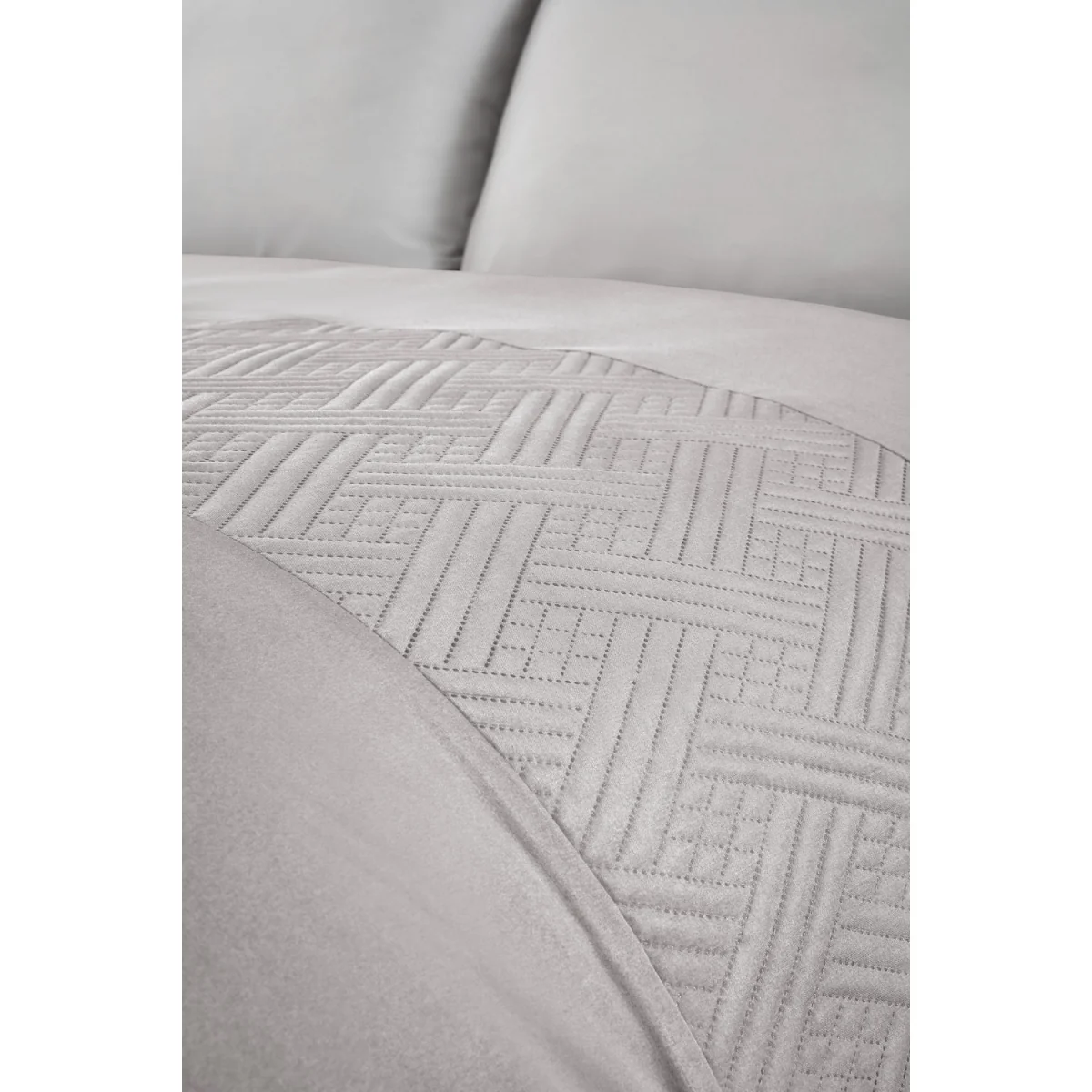 Nova Pinsonic Polyester Luxury Duvet Cover Set with Pillowcase - Grey / King – image 2