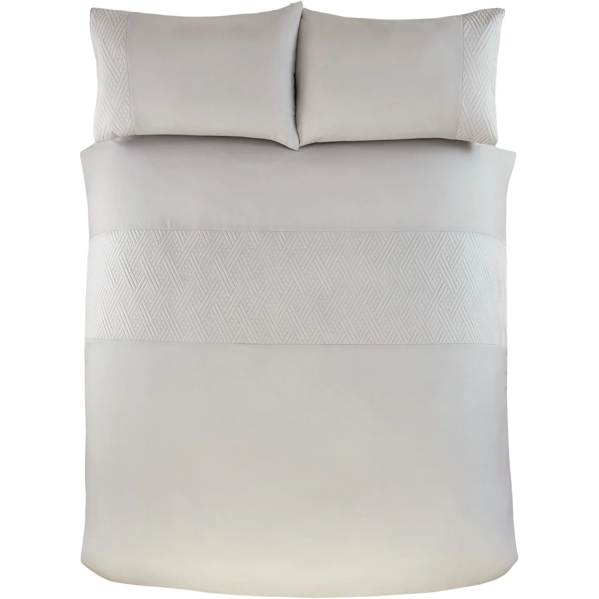 Nova Pinsonic Polyester Luxury Duvet Cover Set with Pillowcase - Grey / King – image 3