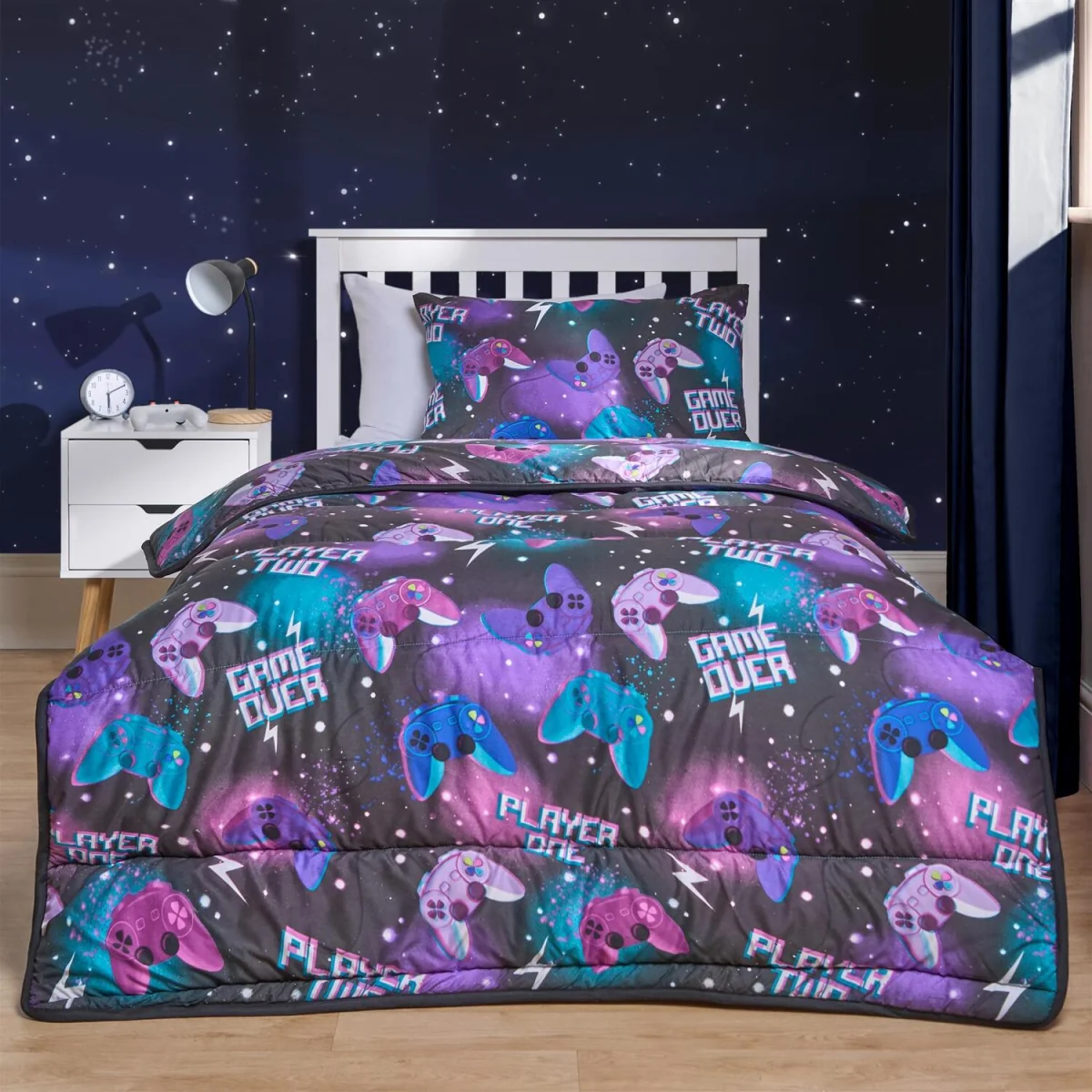 OHS Gaming Coverless 10.5 Tog Duvet Set - Neon – image 2