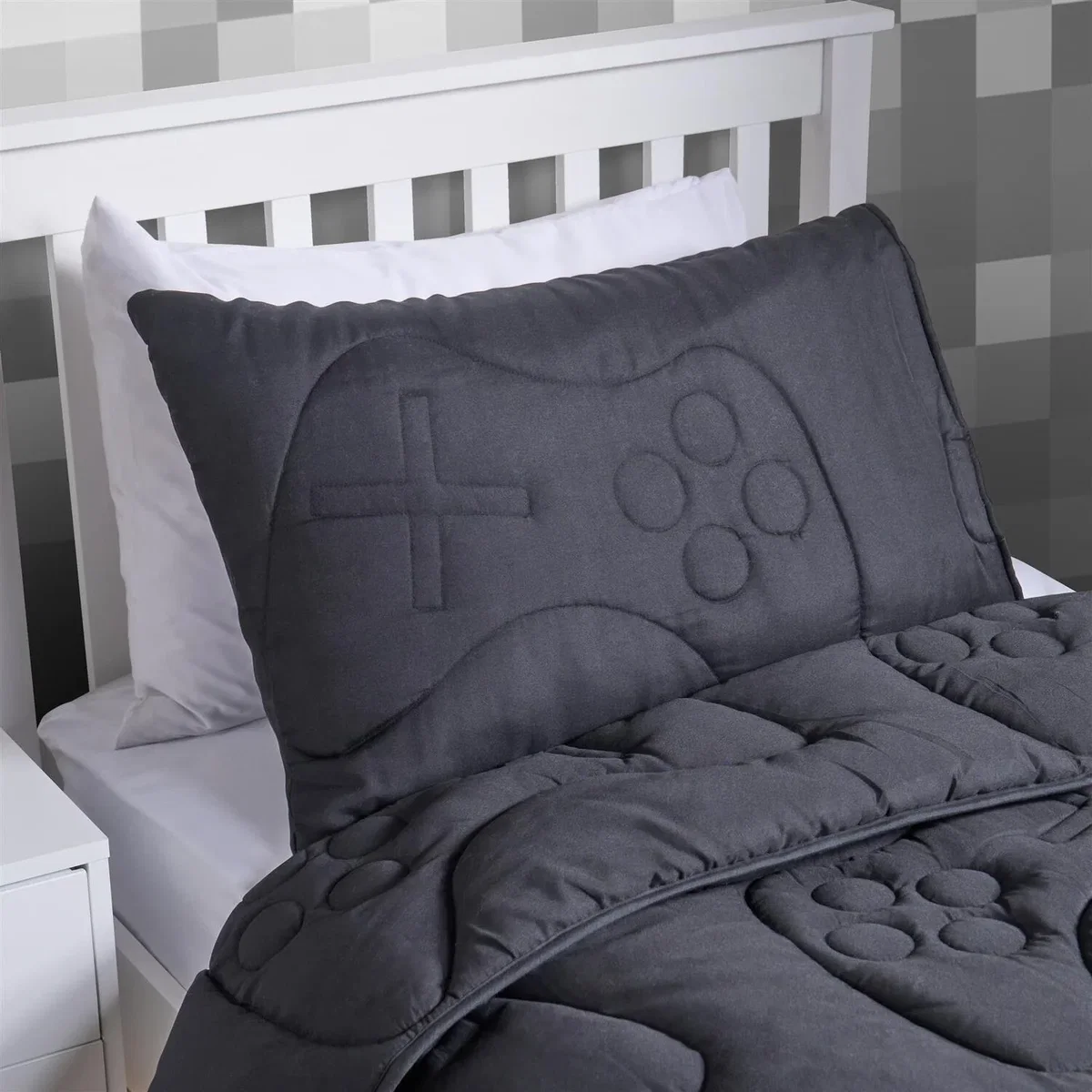 OHS Coverless Gaming Quilted 7.5 Tog Duvet Set - Black / 2.23kg – image 2