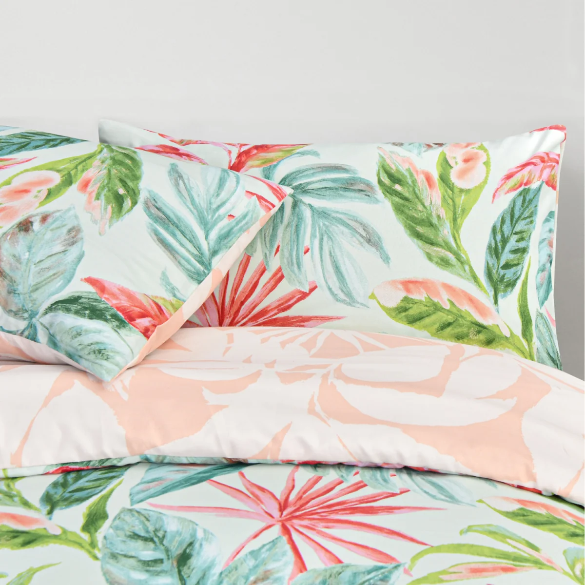 Luxury Super Soft Reversible Exotic Palms Duvet Cover with Pillowcase - Multi / Double – image 4