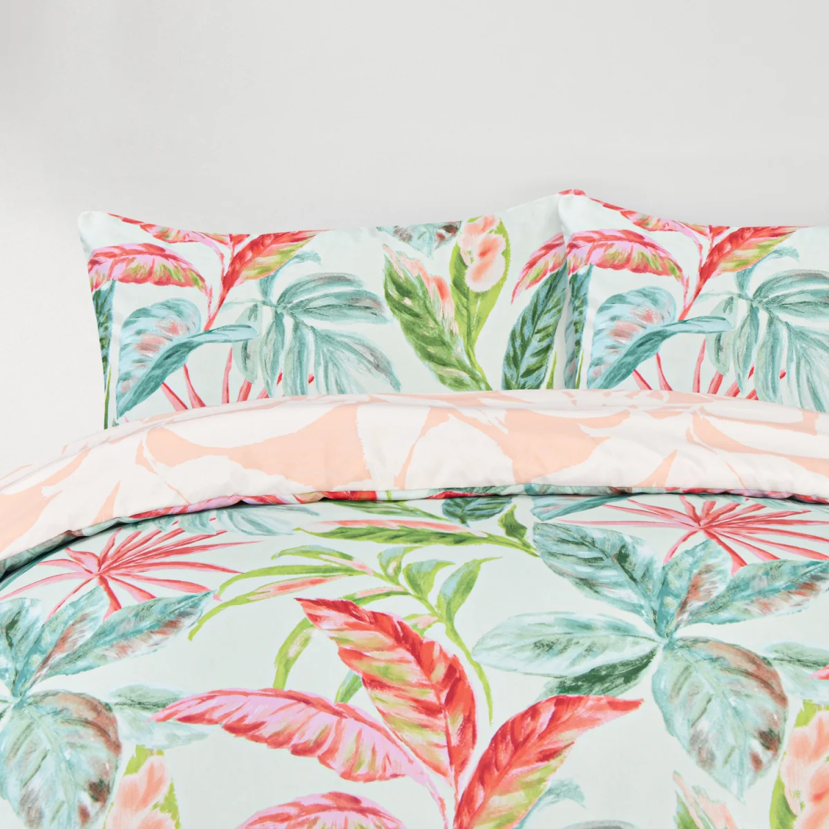 Luxury Super Soft Reversible Exotic Palms Duvet Cover with Pillowcase - Multi / Double – image 5