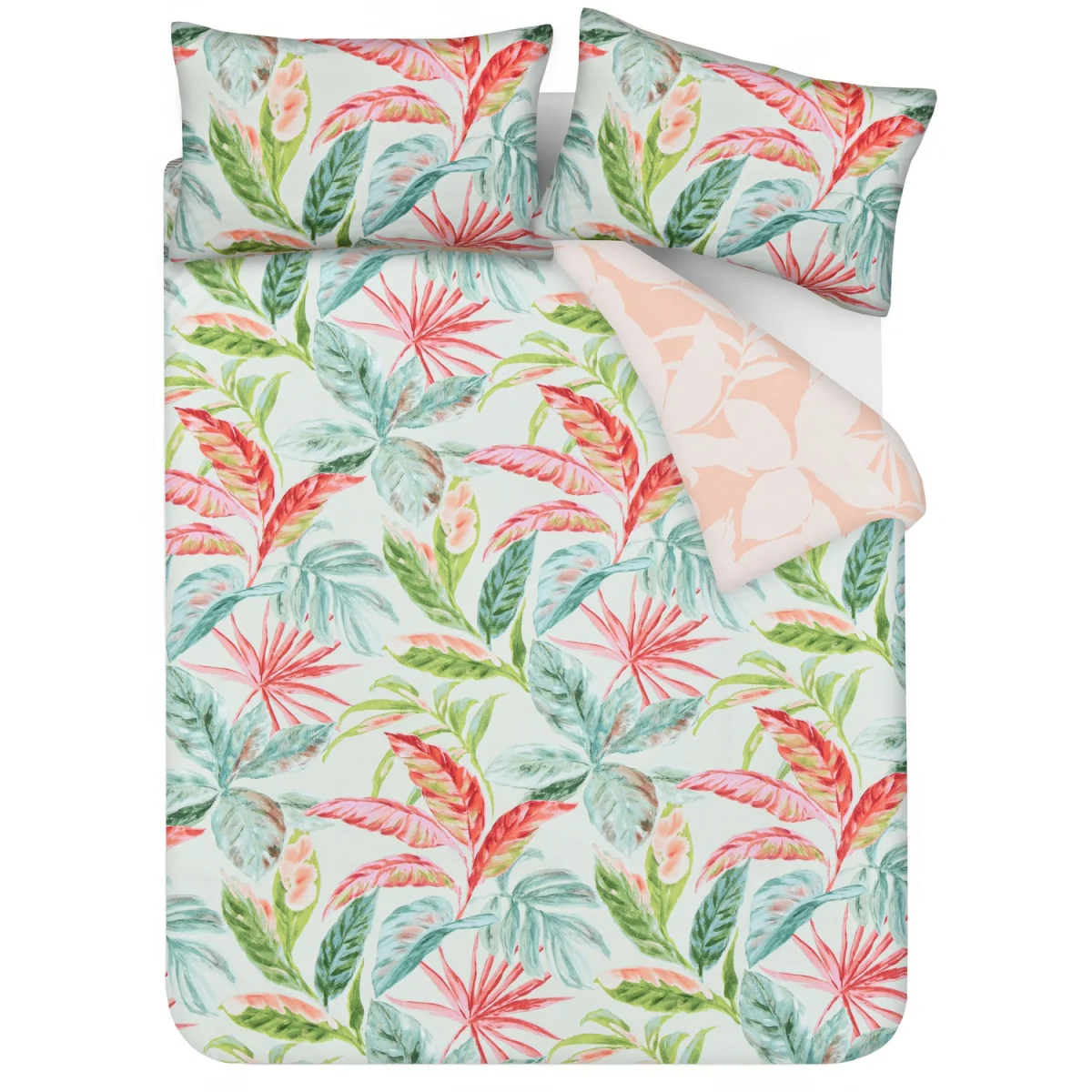 Luxury Super Soft Reversible Exotic Palms Duvet Cover with Pillowcase - Multi / Double – image 6