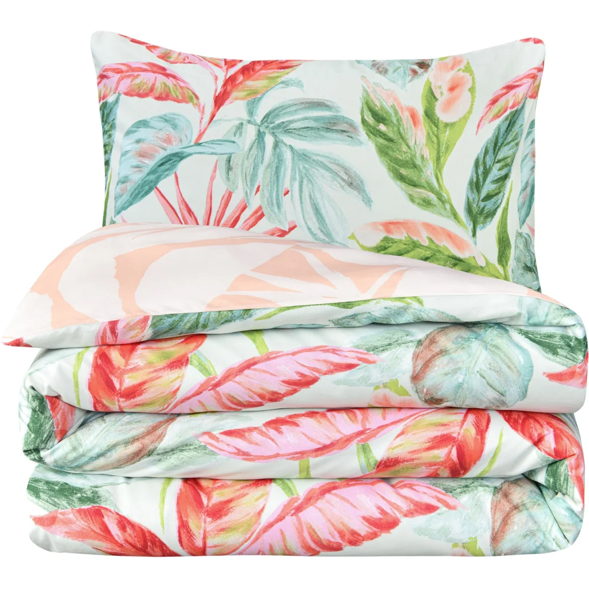 Luxury Super Soft Reversible Exotic Palms Duvet Cover with Pillowcase - Multi / Double – image 7
