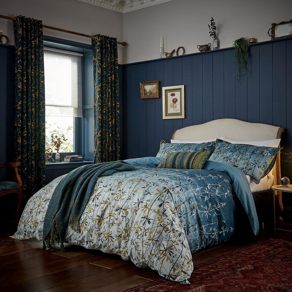 Goosegrass Bedding and Pillowcase By Clarissa Hulse in Blue – image 1