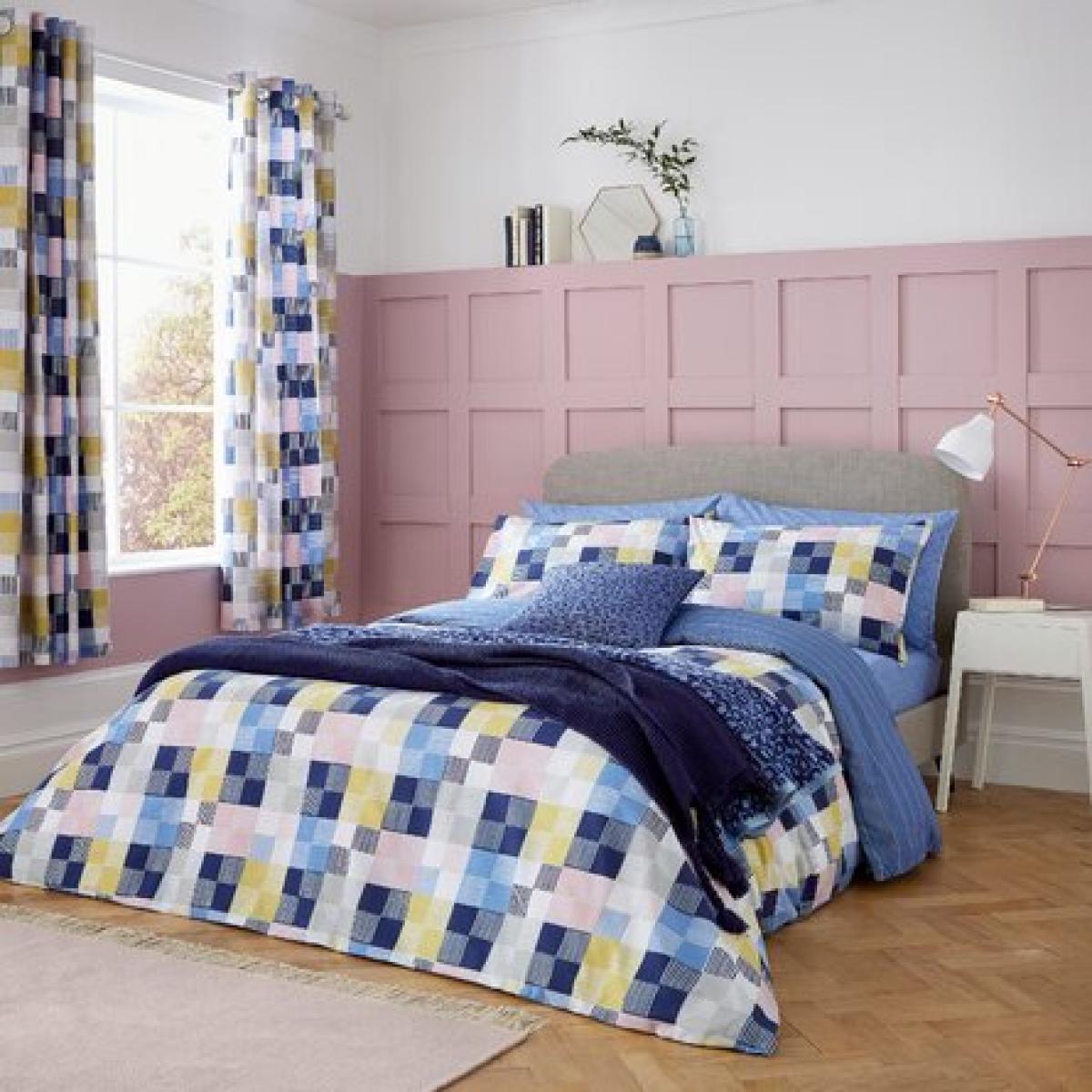 Cosmo Patched Bedding by Helena Springfield in Navy Blue – image 1