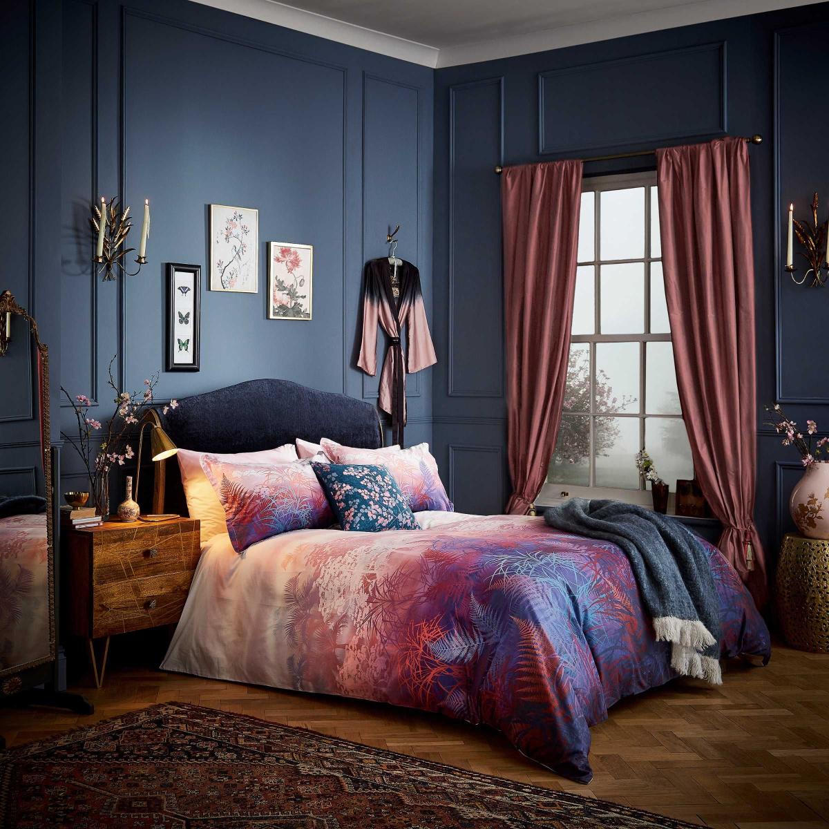 Kimono Botanical Bedding by Clarissa Hulse in Plum Purple – image 2