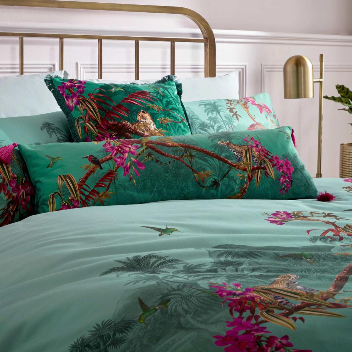 Hibiscus Bedding and Pillowcase By Ted Baker in Jade Green – image 2