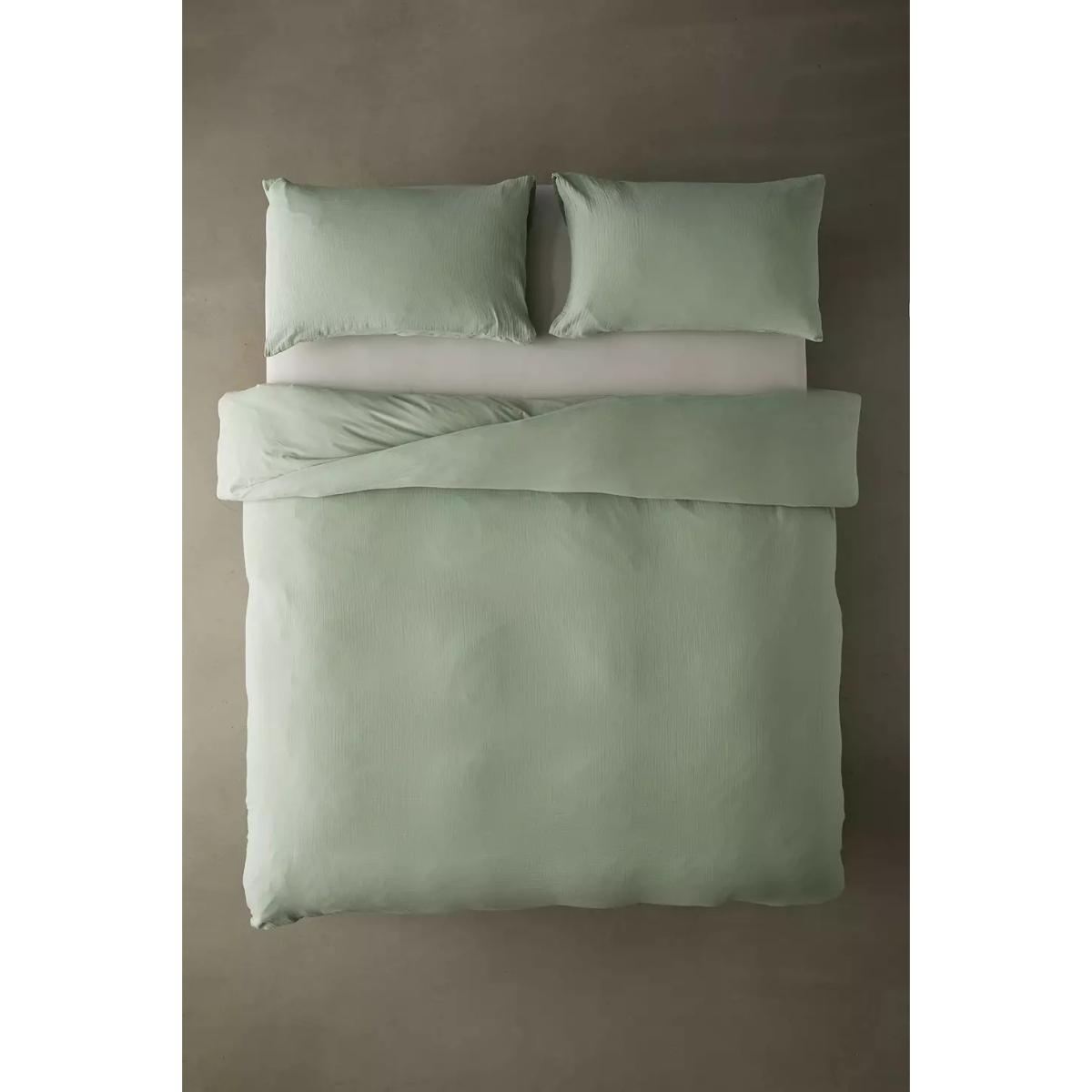 Urban Outfitters Sage Crinkle Duvet Set - Mint Double – image 7