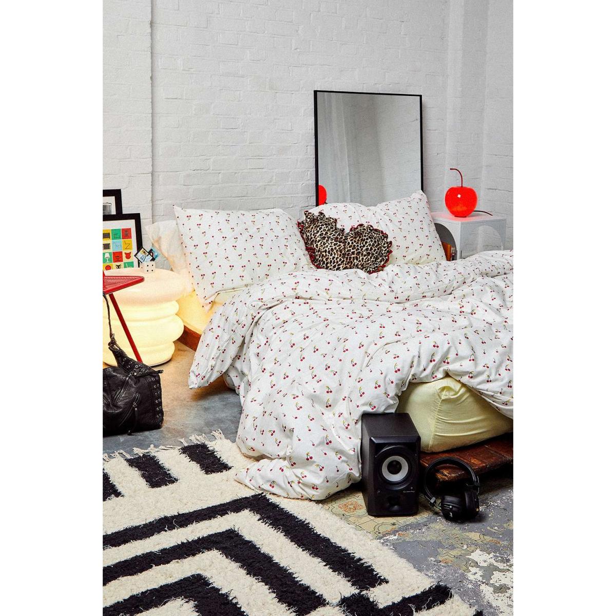 Cherries Duvet Set - White Single at Urban Outfitters – image 2