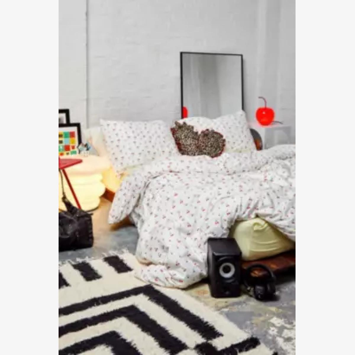 Cherries Duvet Set - White Single at Urban Outfitters – image 1